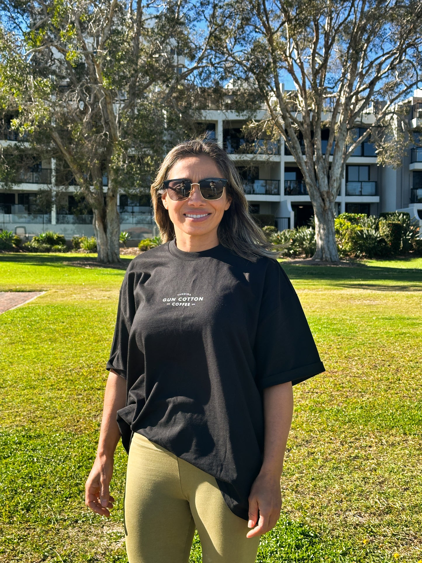 Coffee Date Club T-Shirt – Oversized Fit | 100% Cotton | Gun Cotton Exclusive