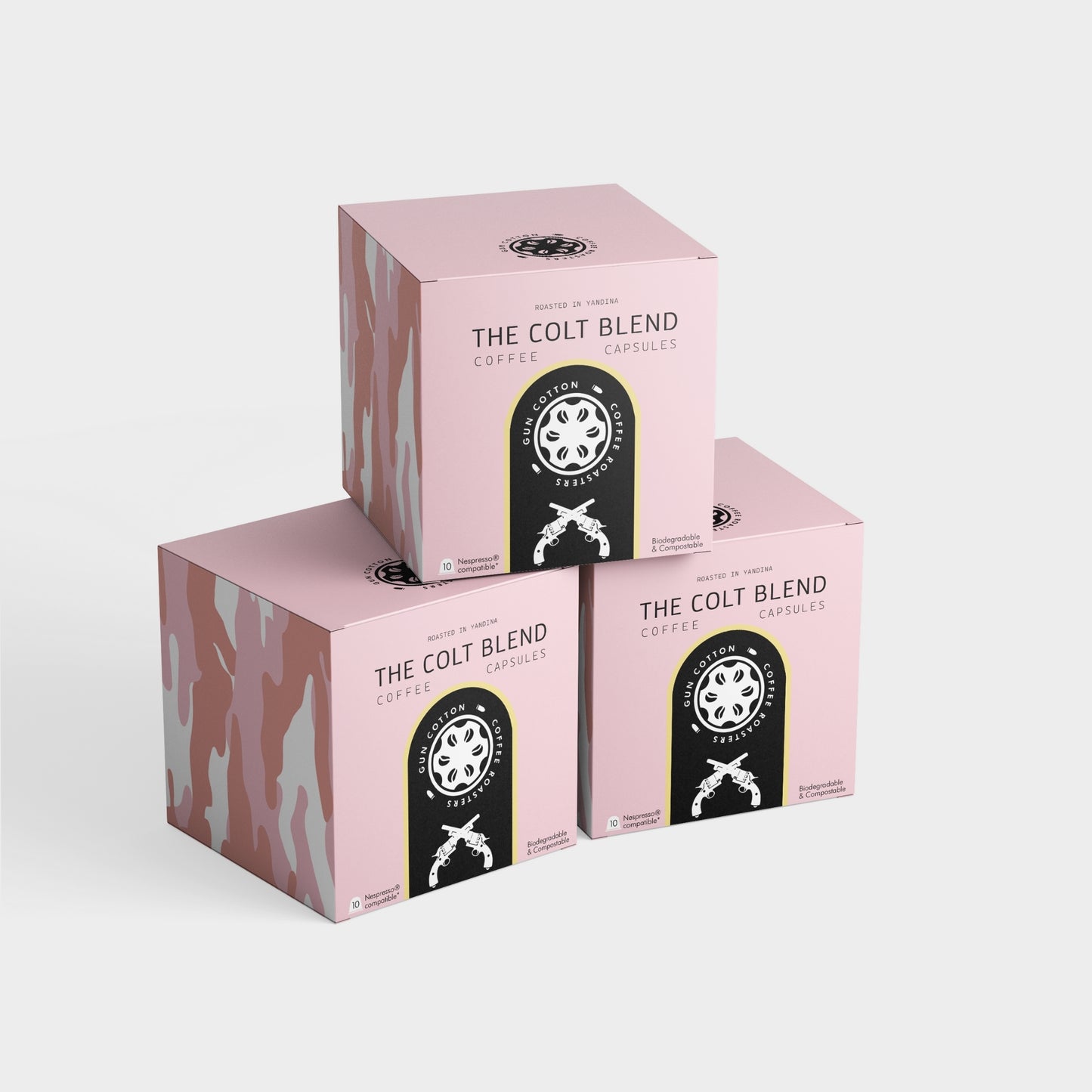 Box of Colt Blend coffee capsules – strong, bold espresso pods